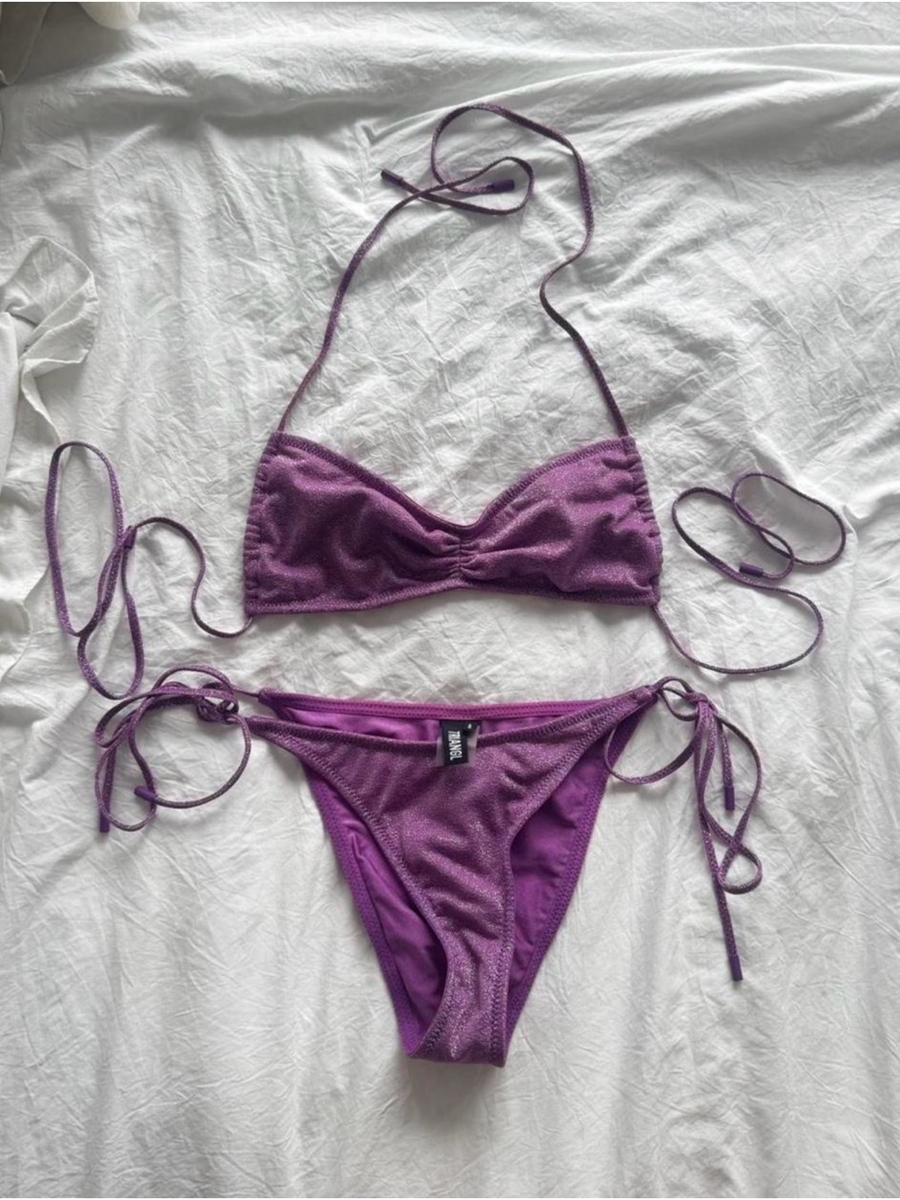 triangl swimwear Purple Sparkly Bikini